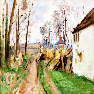 A Village Road nabij Auvers - Paul Cezanne